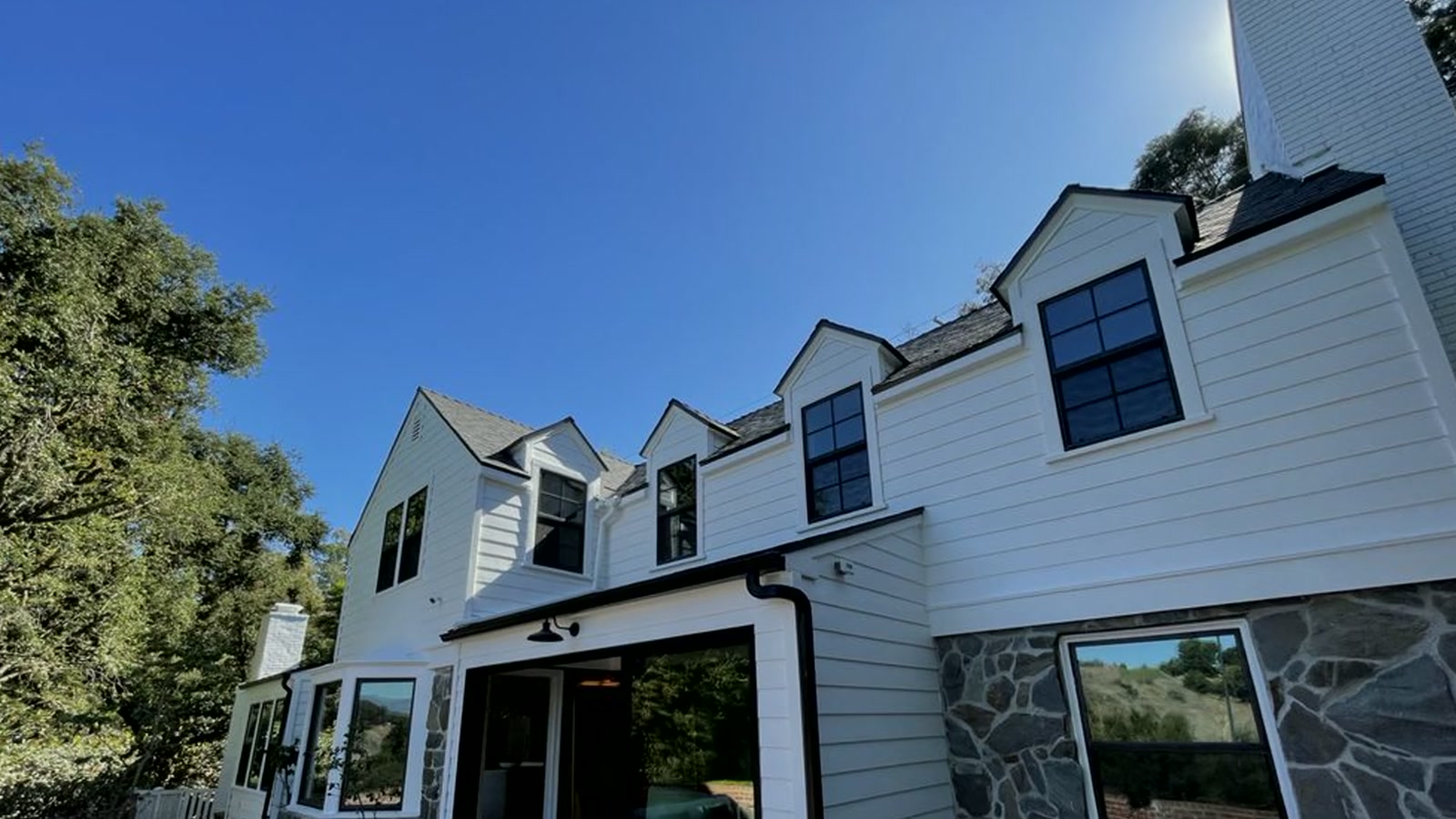 Aerial view of a documented completed Sky Shield Roofing project